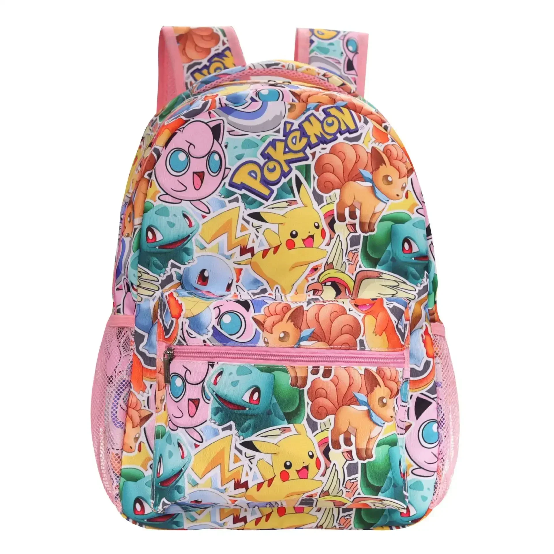 Pokémon Backpack Primary and Middle School Students Schoolbag Boys Girls Anime Pikachu Cartoon School Bag Mochila