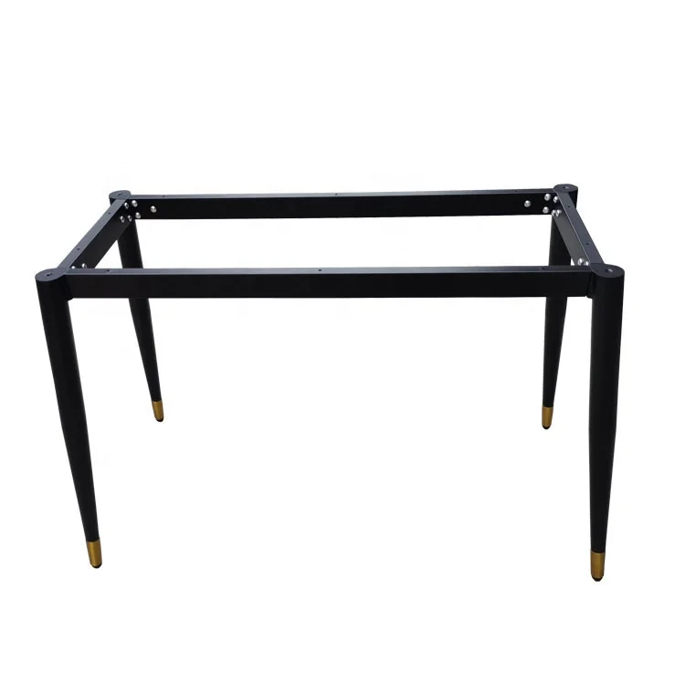 OEM Customized Luxury Iron Metal Gold Marble Slate Table Base Tapered Tube Dining Table Leg Furniture Leg