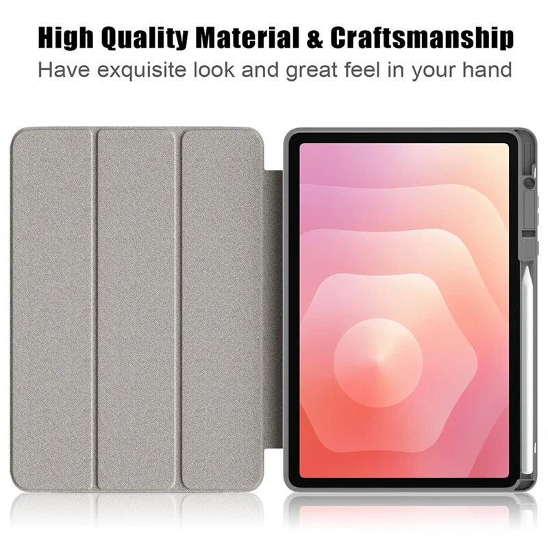 For Samsung Galaxy Tab S11 Case with Pen Holder Luxury Magnetic Acrylic Hard Stand Cover For Funda Galaxy Tab S11 Case 11 inch