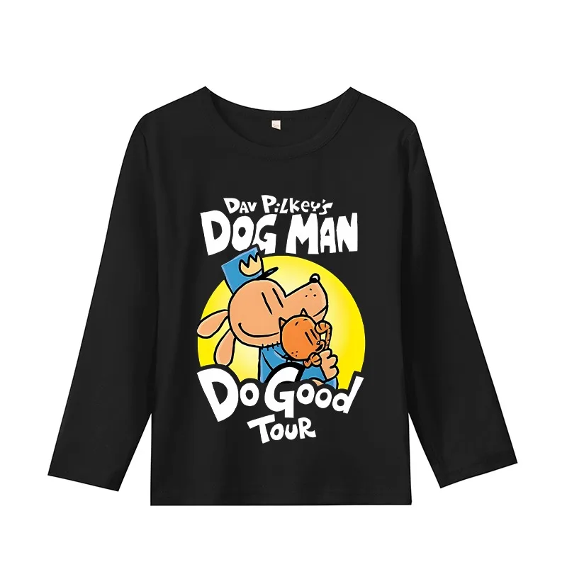 犬男長袖スウェットシャツ漫画プリントアウトドアウェアトップス Tシャツかわいい女の子男の子服薄い O ネック衣装服ギフト