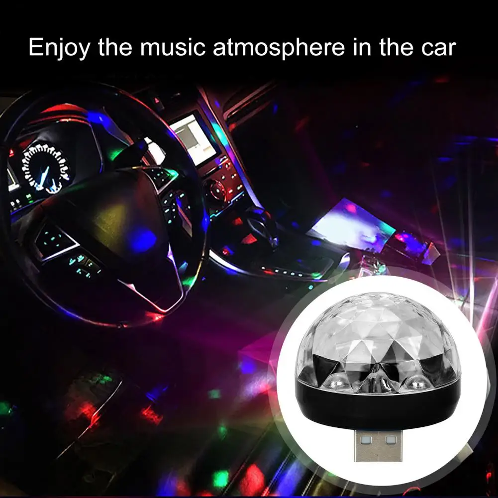 Mini USB Disco Light Portable High Brightness Plug-and-Play RGB LED Party Light USB Disco Lamp Decoration For Club/bar