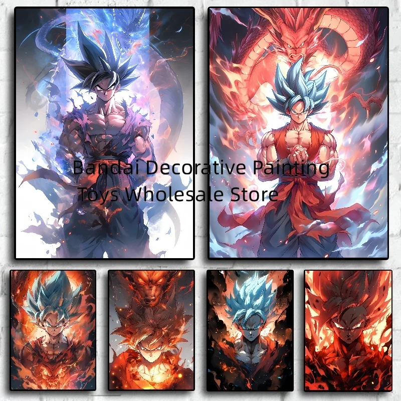 

Print on Canvas Prints Poster Dragon Ball Anime Son Goku Home Room Painting Gifts Cartoon Character Picture Decoration Paintings