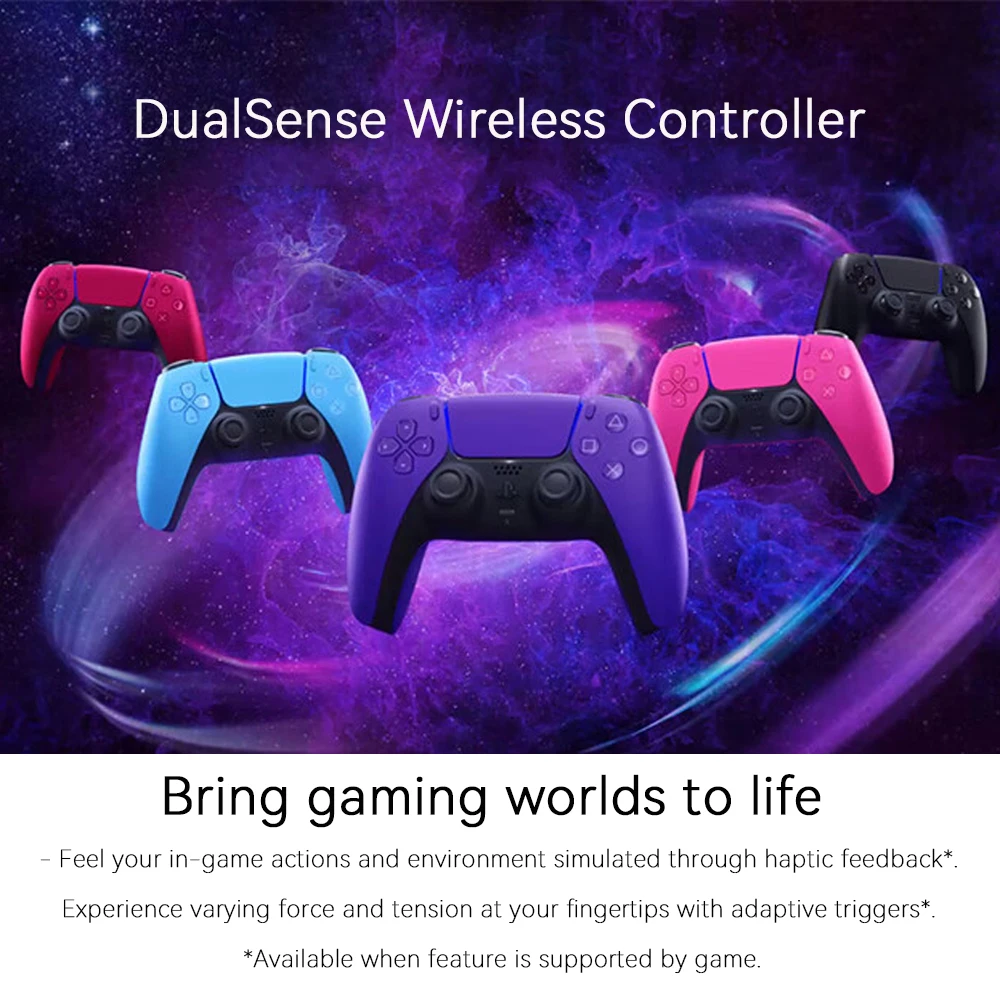 Sony Silver Control PS5 Original DualSense Wireless Controller PS5 Gamepad for PlayStation 5