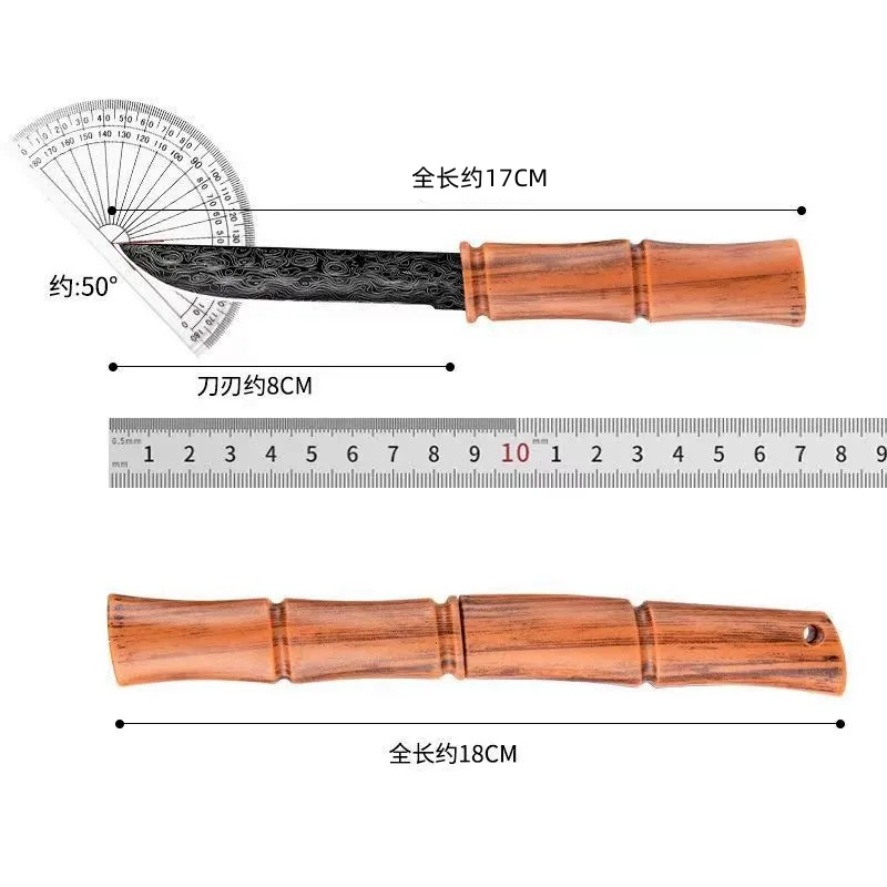 Cuchillo pequeño para pelar frutas y carne, utensilio de cocina con mango de plástico, forjado, para carnicero