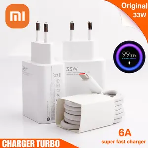 شاومي شاحن توربو أصلي ، شحن سريع ، كابل من النوع C ، 6A ، Mi 10T ، POCO X3 ، NFC ، X4 ، Redmi K30 ، K40 ، Note 9 ، 10 ، 11 Pro ، 33 واط أفضل 10 شاحن Xiaomi 33w - رقم 6