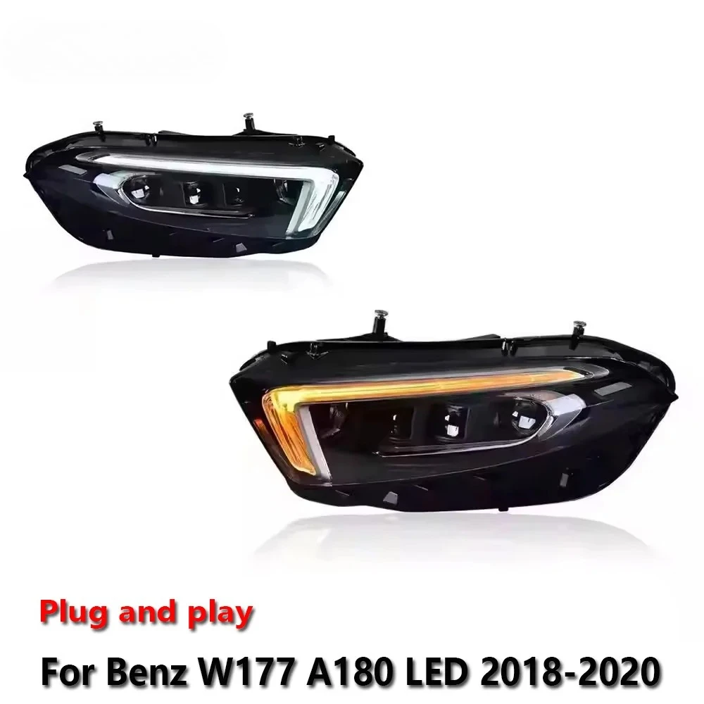 

Светодиодные фары в сборе для Mercedes-Benz W177 A180 LED 2018-2020: противотуманные фары, ДХО, стоп-сигналы, указатели поворота, подключение Plug and Play