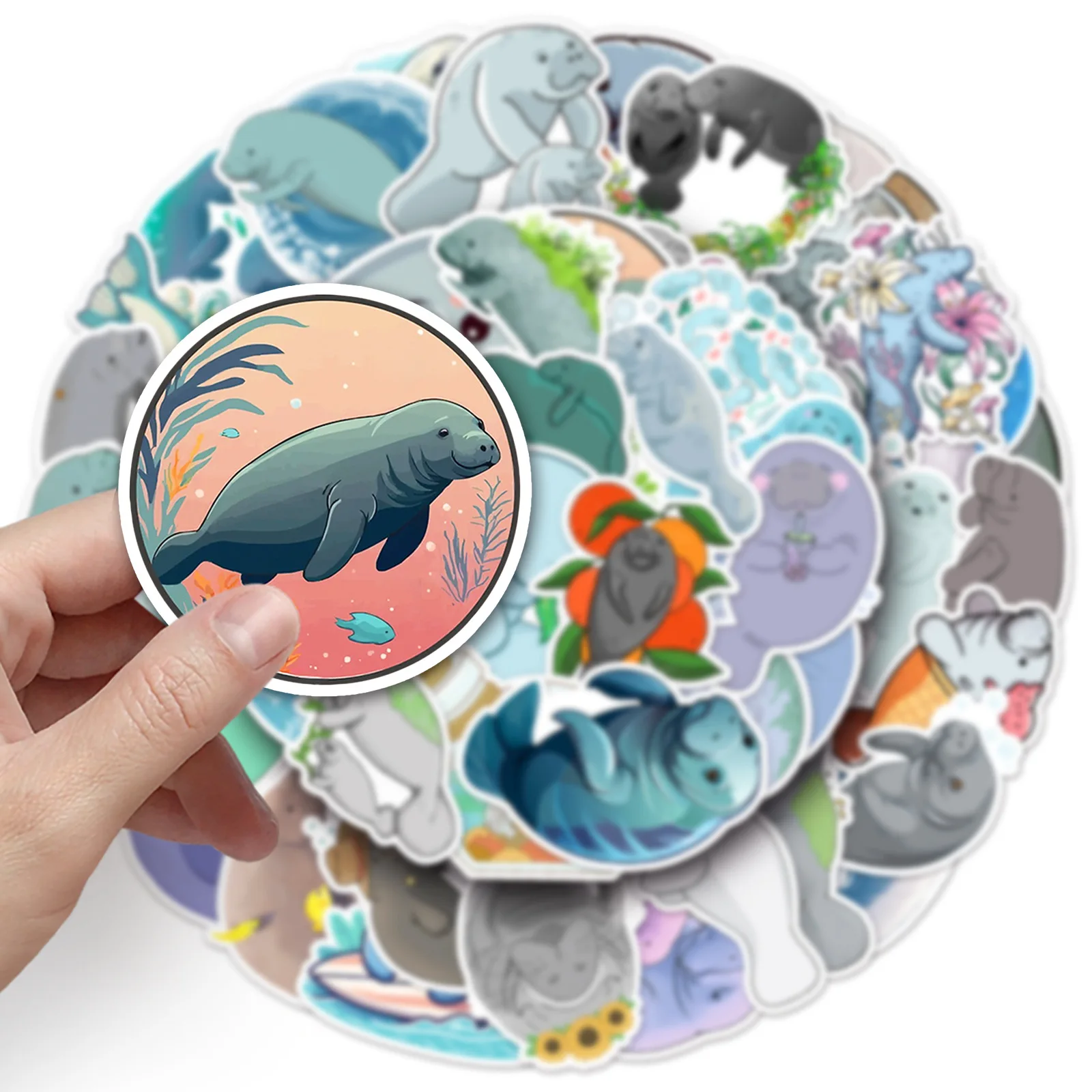 10/30/50PCS Cartoon Walrus Graffiti Sticker Cute Marine Animal Graffiti custodia decorativa per telefono bagagli chitarra decalcomania impermeabile