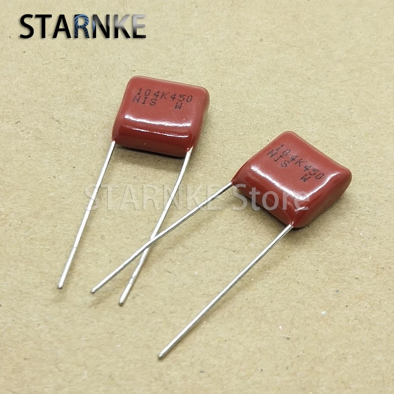 20PCS CBB Capacitor 450V 104K Film Capacitor Foot Distance 10MM