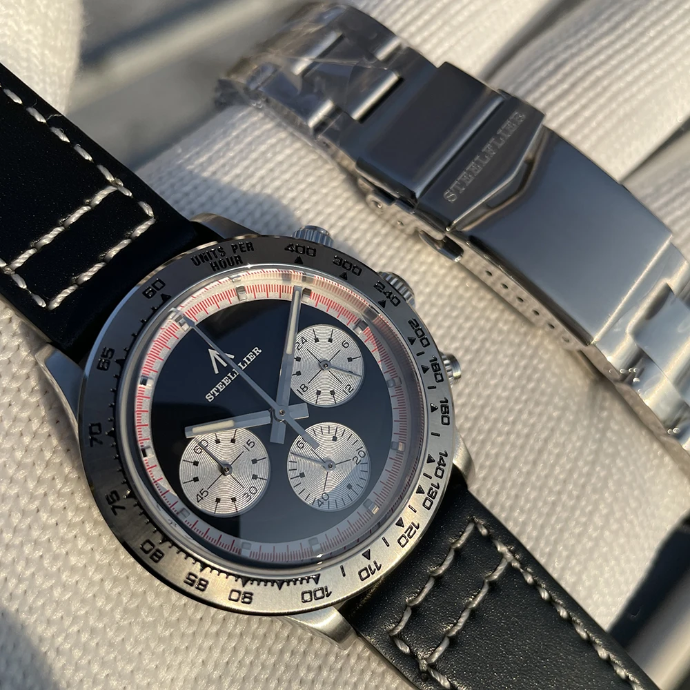 STEELFLIER 공식 SF733 럭셔리 쿼츠 손목시계, VK63 무브먼트, BGW9 발광 200M 방수 시계, 신상