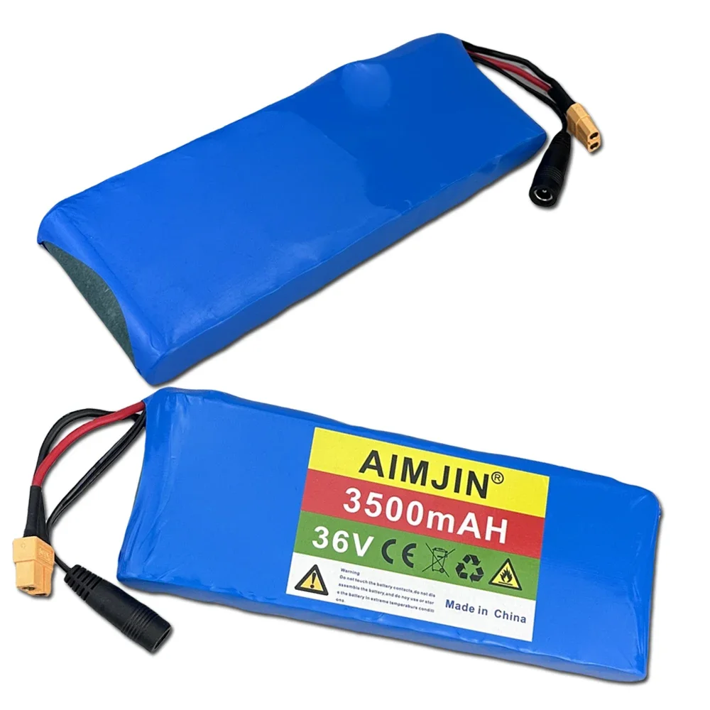 10S1P 36V 3500mAh แบตเตอรี่แพ็ค 3.5Ah 18650 แบตเตอรี่ลิเธียมไอออนแบบชาร์จไฟได้ไฟฟ้ารถจักรยานสกู๊ตเตอร์ 20A BMS 500W