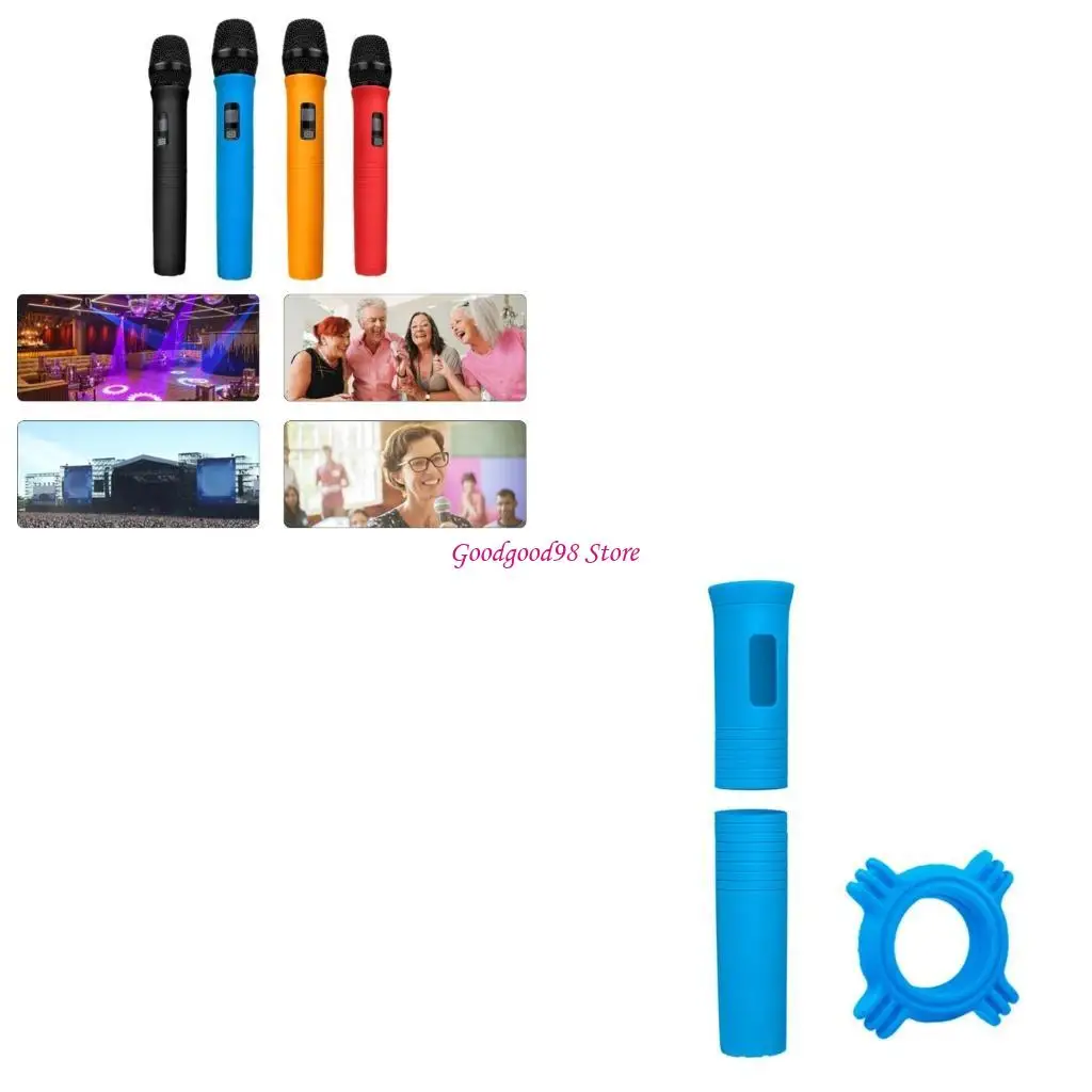 

Wireless Microphones Silicone Cover and NonSlip Rings for Performers and KTV W8EC