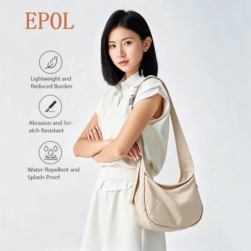 

Fouvor Women's Shoulder Bag Lightweight Casual Canvas Dumpling Bags Small Crossbody Shoulder Bag for Travel and Commute 3059-10