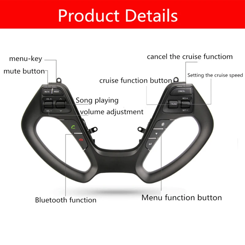 BINGWFPT Multifunction Steering Wheel Button Cruise for Kia for Rio 3 K3 K3S High Quality Criuse Controller Car Switches