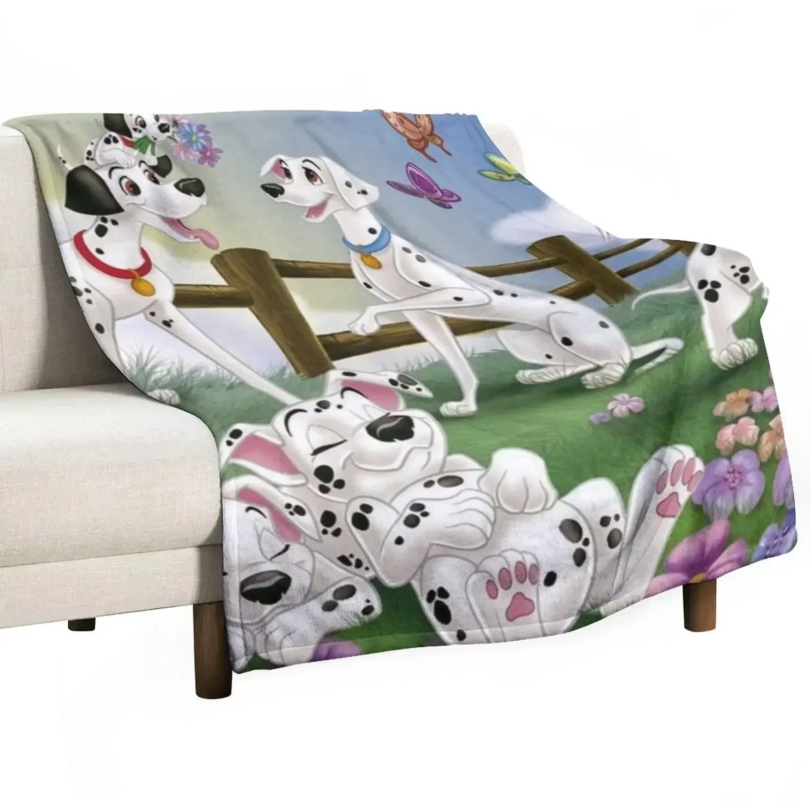 

dalmatians and beautiful day Throw Blanket Giant Sofa Hairy blankets and throws Weighted Blankets