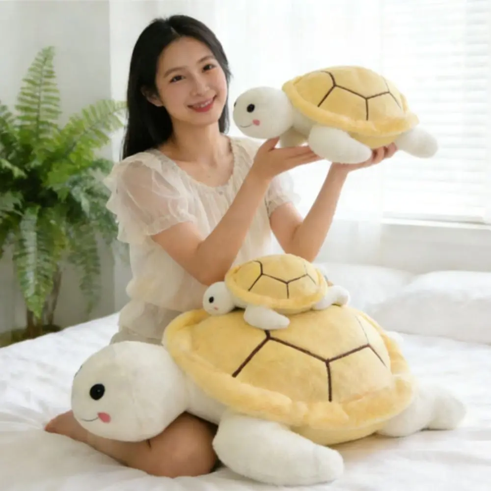 Fluffy Tortoise Plush Toys Collection Soft Sea Turtle Stuffed Doll Cute Cartoon Turtle Doll Throw Pillow Kids Birthday Christmas
