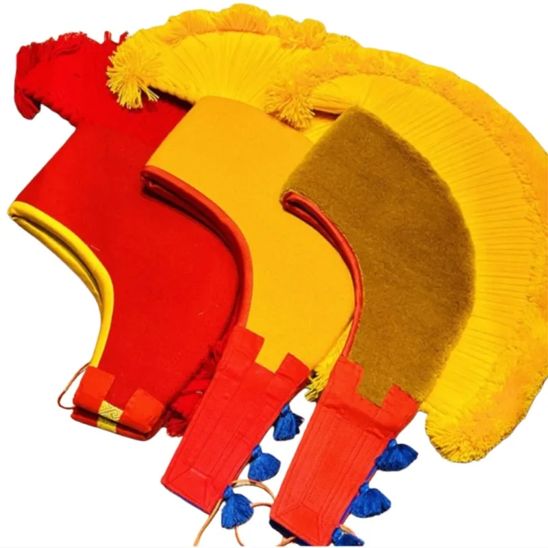 Men Traditional Tibetan Ethnic Cockscomb Hat Handmade Stage Performance Cosplay Hat Retro Nationality Costume Headwear
