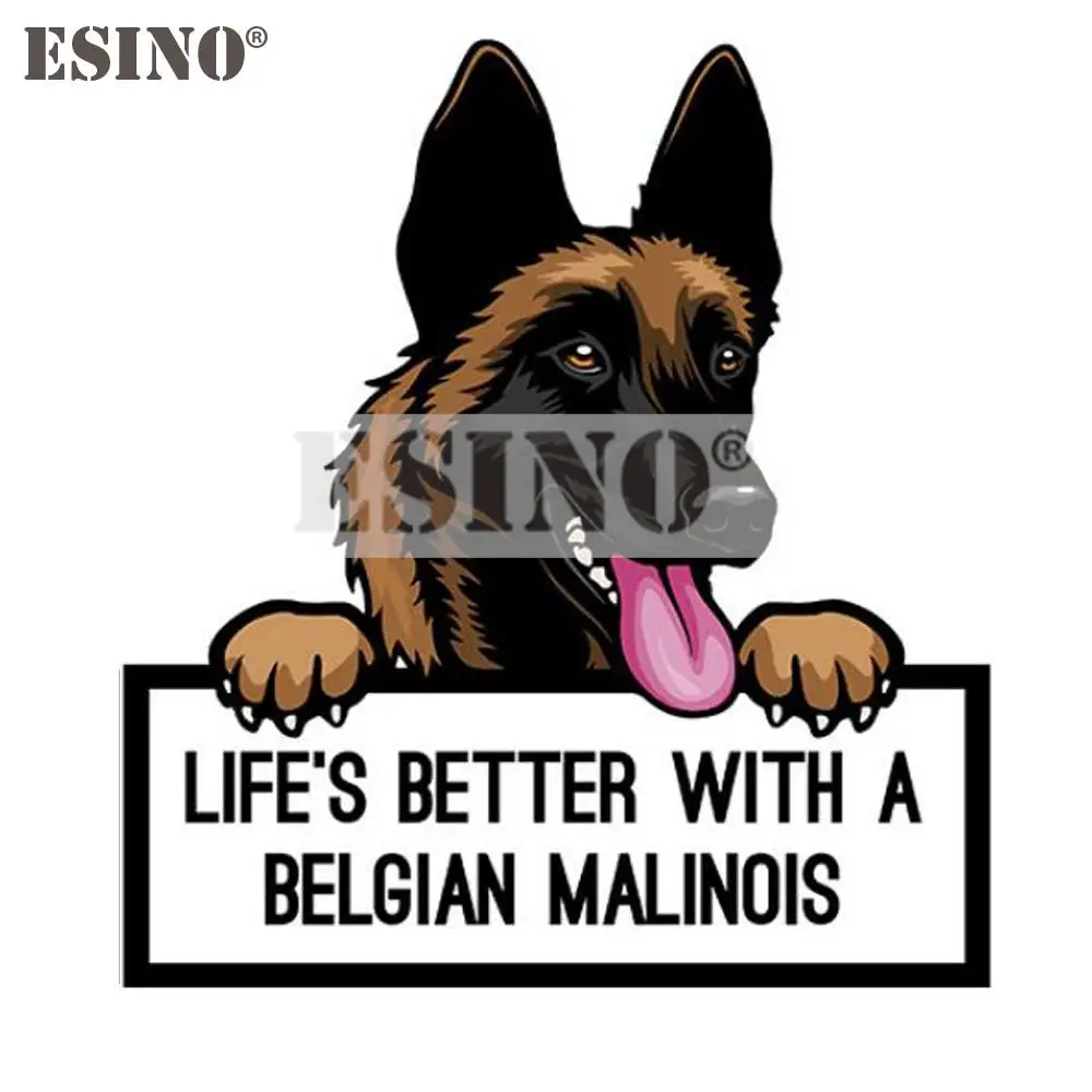 Car Styling Life's Better with a Belgian Malinois Pet Dog Car Creative PVC Waterproof Sticker Car Whole Body Vinyl Decal