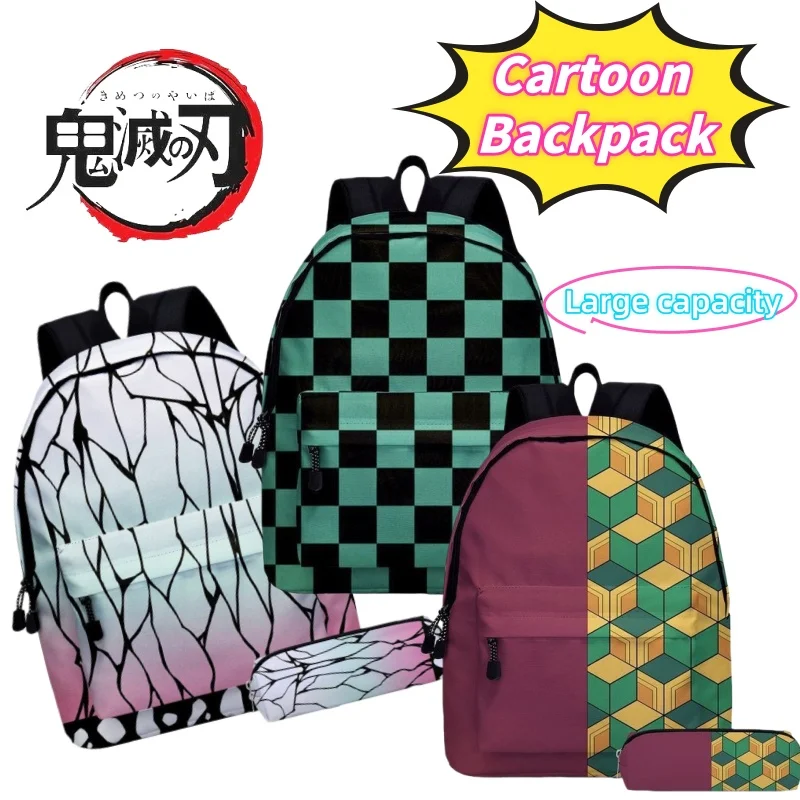 Demon Slayer Kochou Shinobu Kamado Tanjirou Agatsuma Zenitsu Student Lightweight Backpack Fashionable Simple Travel Backpack
