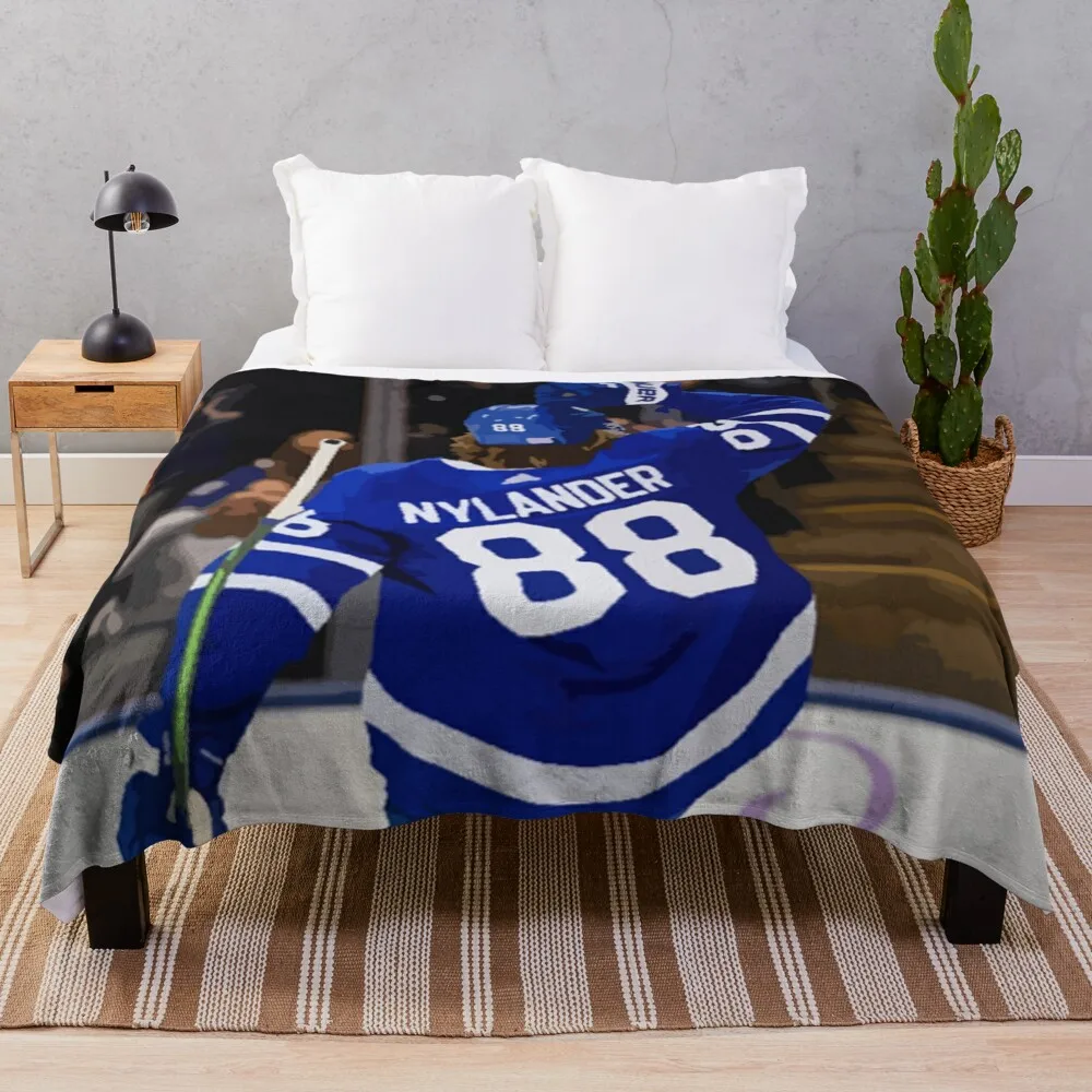 

William Nylander Goal Celebration Painting Throw Blanket Summer Beddings Moving Fashion Sofas anime Blankets