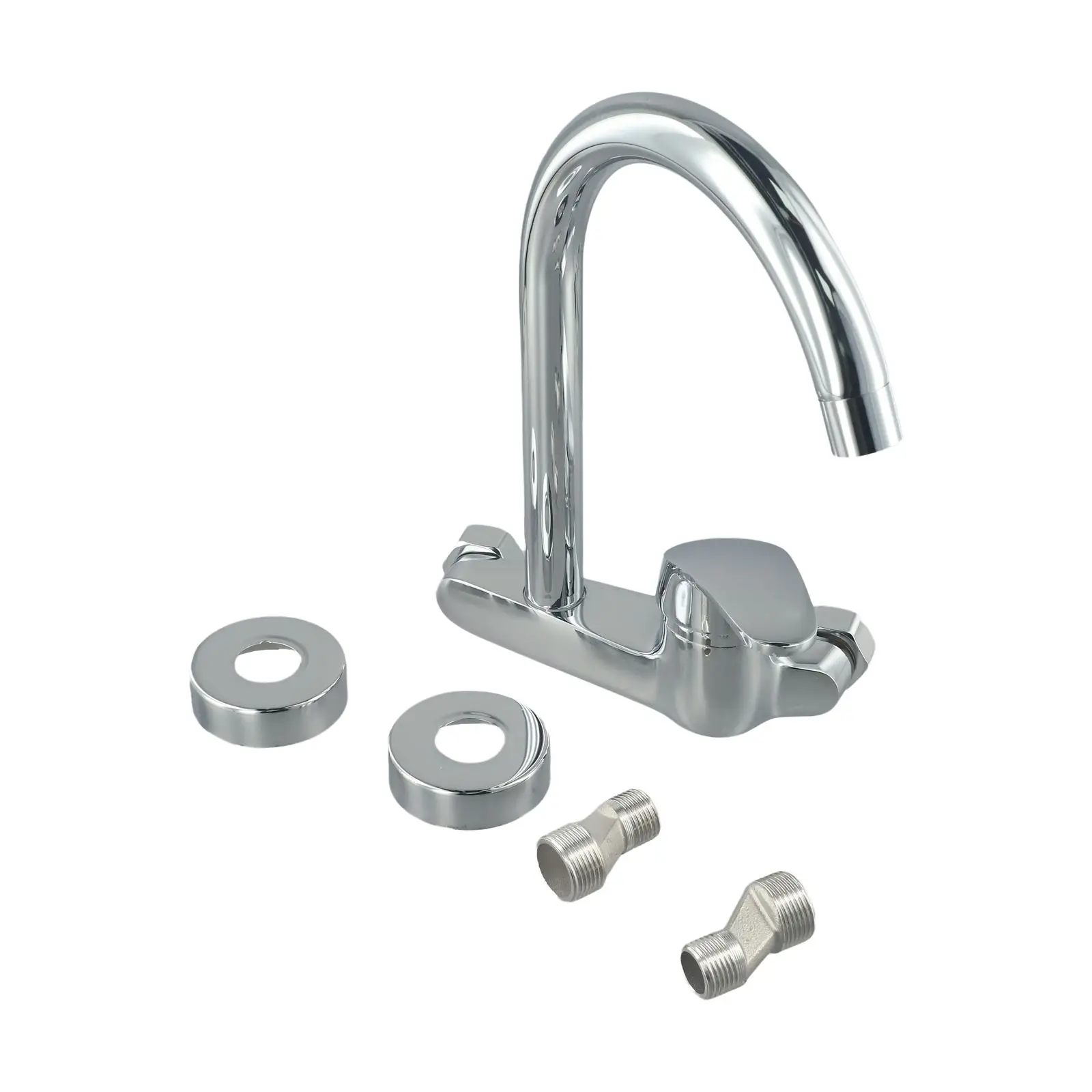 Color Chrome Wall Mounted Faucet Brass Construction High-quality Material Long-lasting Performance Rust Resistant