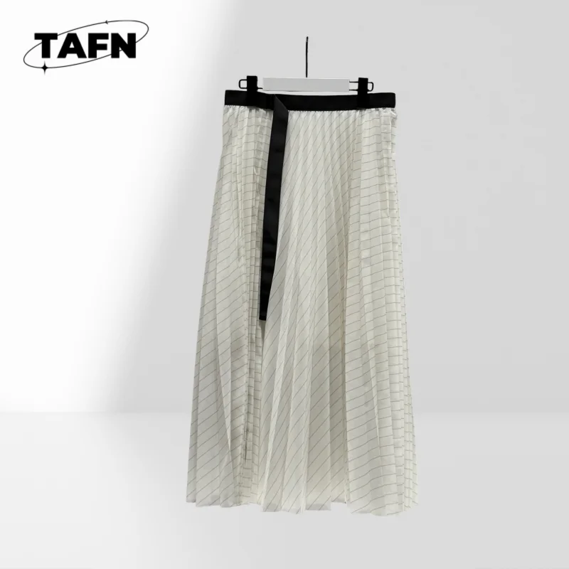 

Soft Fabric Skirt for Women Casual High Waist A-Line Skirt Lightweight A-Line Skirt for Women Solid Color High AJ0921