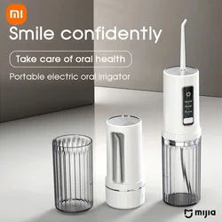 Xiaomi-irrigador bucal mijia, limpiador Dental portátil con chorro de agua, recargable por USB, tanque de agua de 230ML, resistente al agua