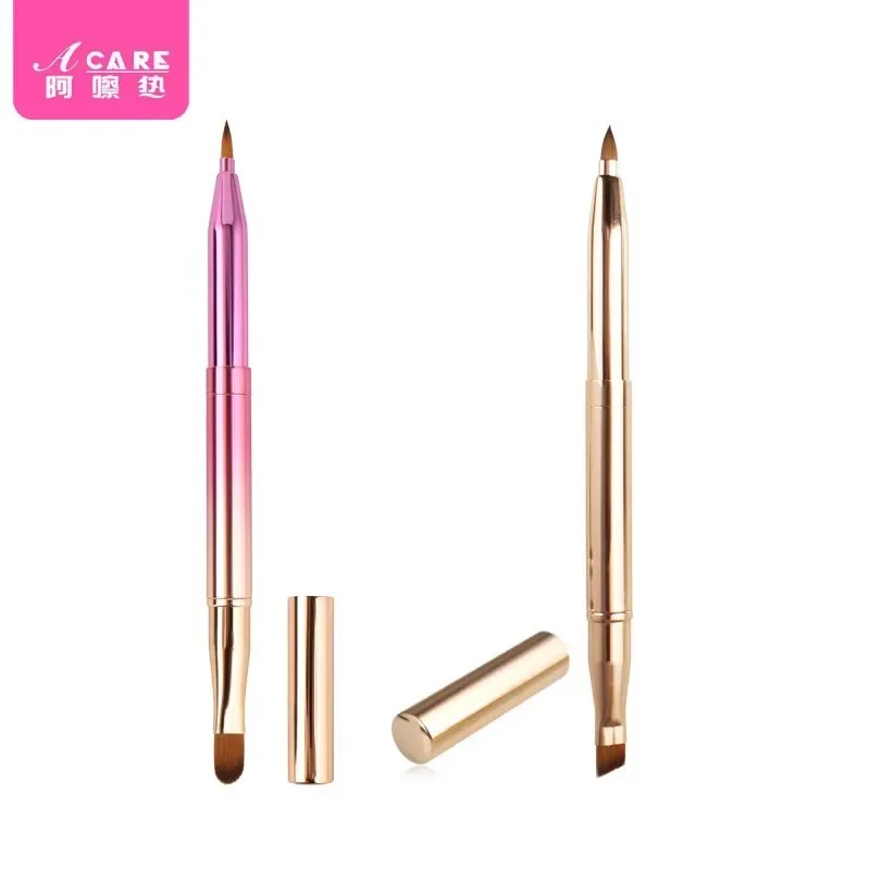 Pinceau à lèvres B1 P49-toile à lèvres débutant facile à utiliser brillant à lèvres vernis à lèvres contour naturel forme de lèvre pinceau de maquillage portable extensible
