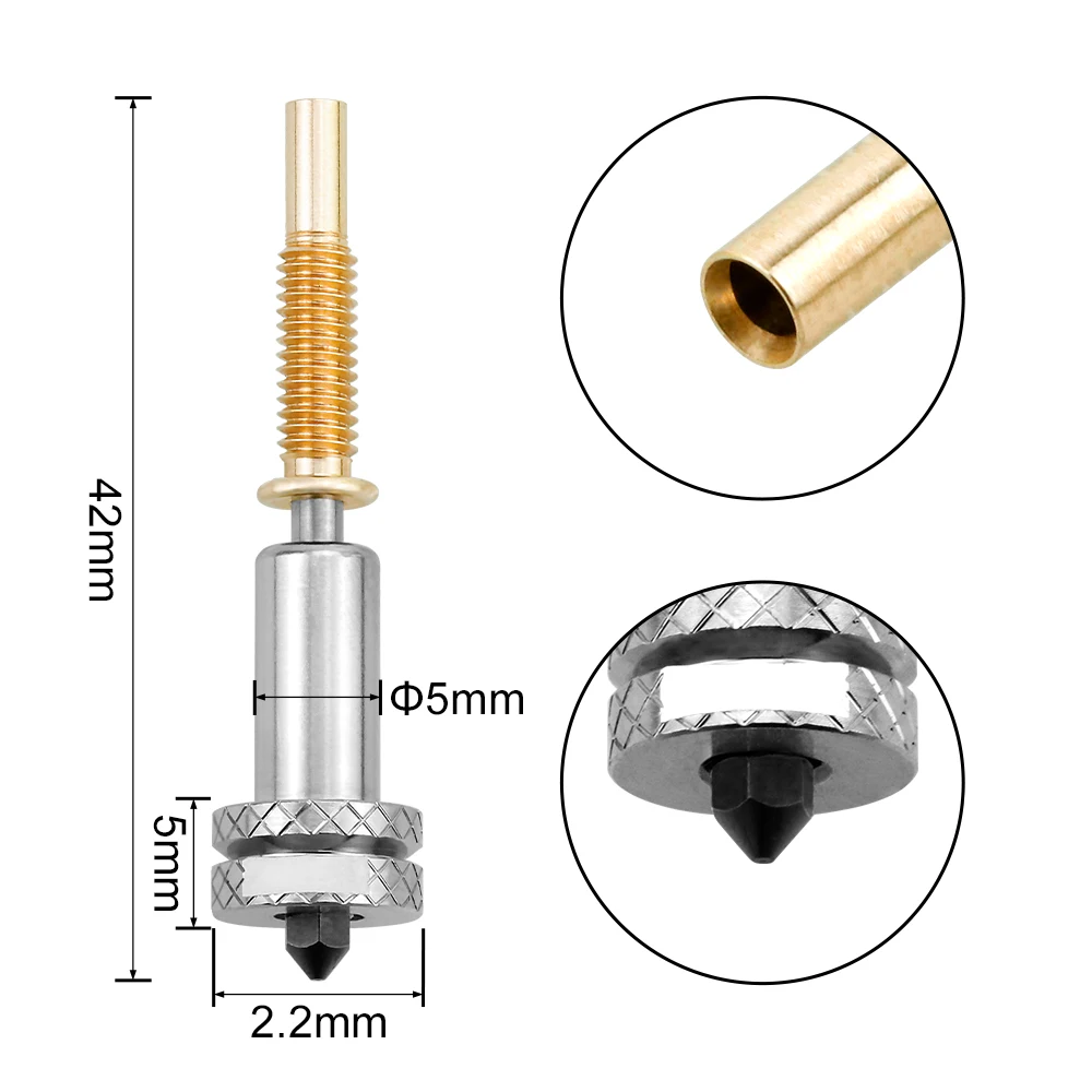 Für REVO Düse verbesserte High Flow einteilige gehärtete Stahldüse 0,2 0,4 0,6 0,8 mm Hotend Kit Düsen 3D-Druckerzubehör – Detail 4