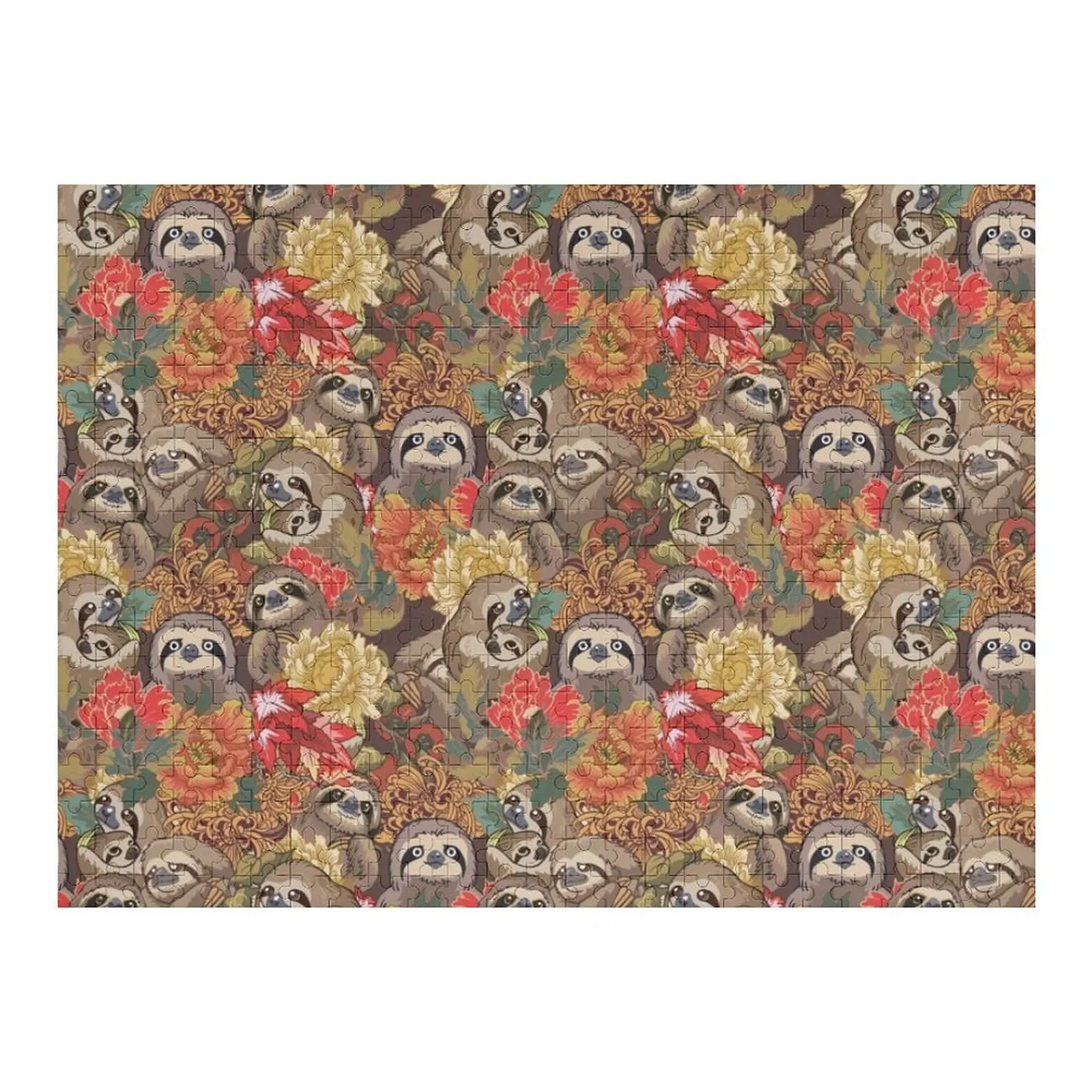 

Because Sloths Autumn Jigsaw Puzzle Customized Picture Custom Gift Puzzle