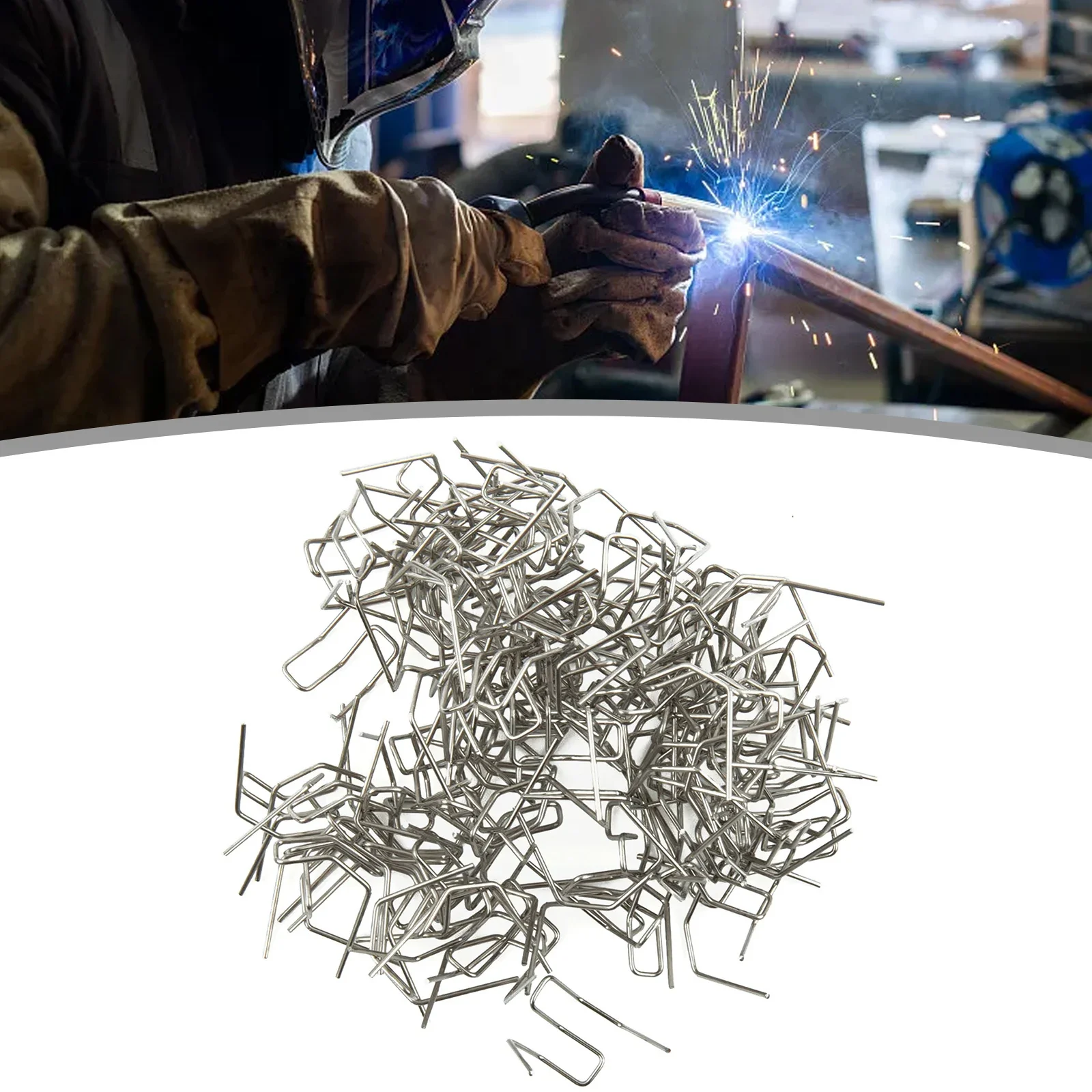 100PCS Hot Staples 0.6/0.8mm Staples Welding Stud Wire Patch For Car Bumper Plastic Welder Repair Welding Kit Soldering Tools