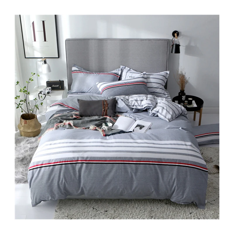 Fall Double bed duvet cover Microfiber queen twin bed size quilt cover Plaid style 220x240 Comforter covers No pillowcases