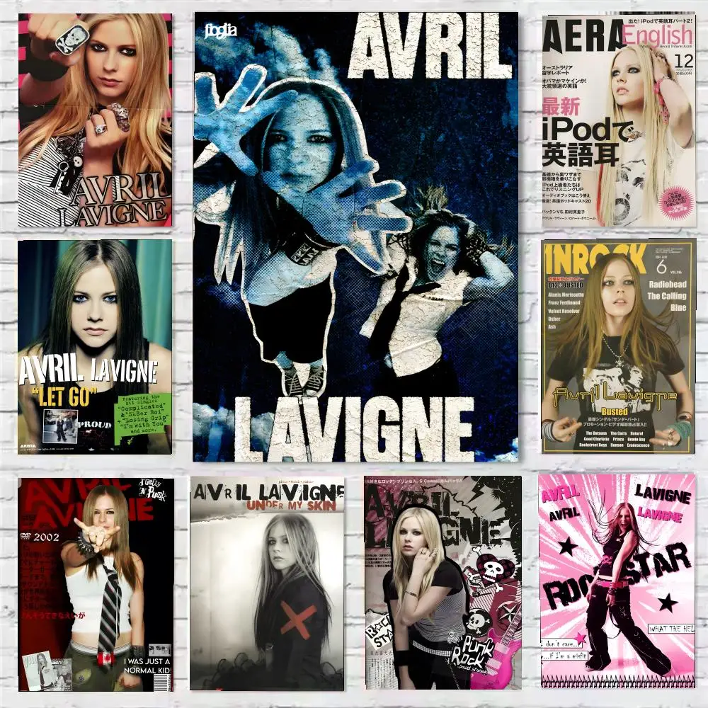 Poster Sticky HD Quality Wall Art Retro  For Home Room Wall Decor A-Avril LavigneS