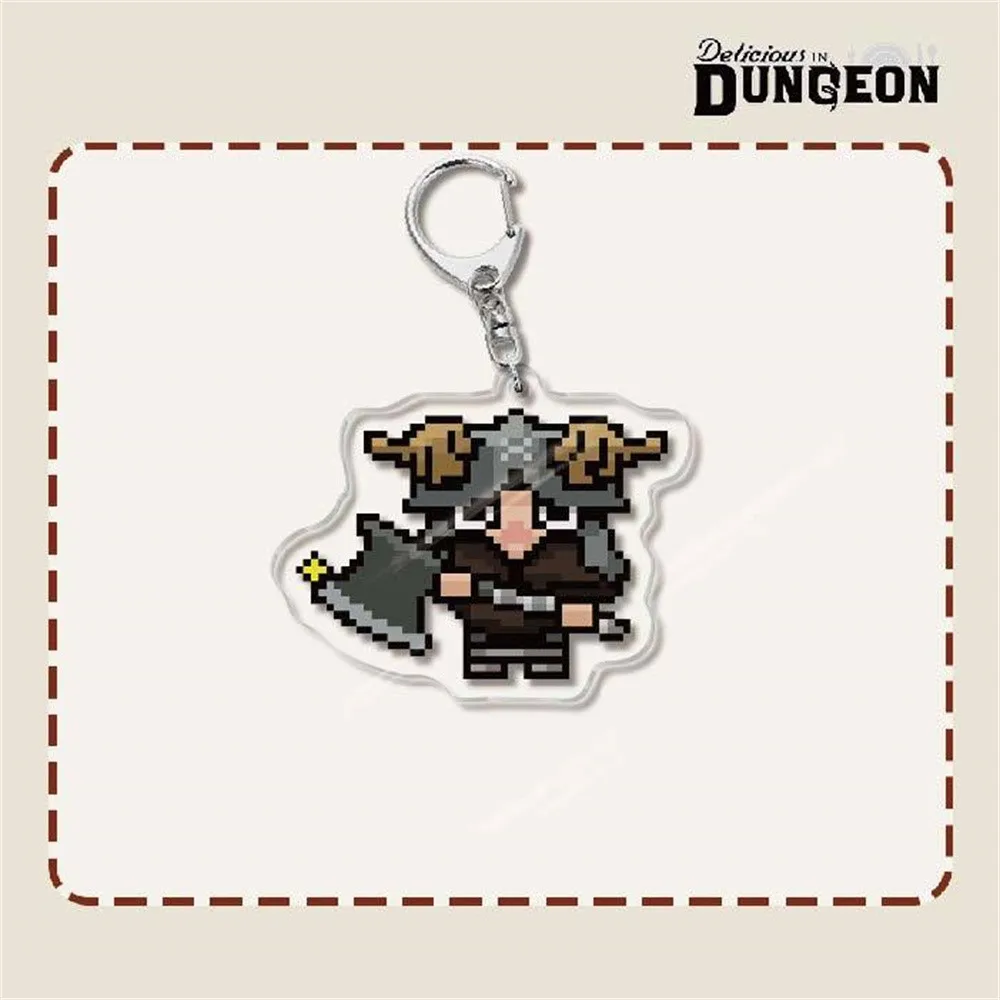 Anime 6cm Cartoon Pendant Keychains Holder Car Key Chain Key Ring Mobile Phone Bag Hanging Laios Delicious in Dungeon Keyring