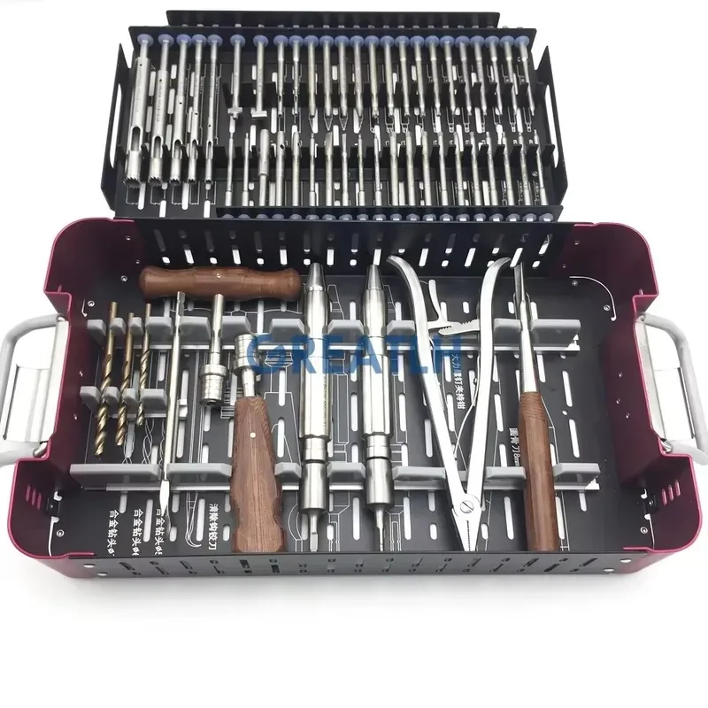 Screwdriver Kit Screw Extractor Screw Broken RemovalOrthpedic Instruments 56pcs Stainless Steel Orthpedics
