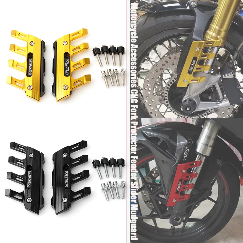 

NEW Motorcycle Accessories CNC Fork Protector Fender Slider Mudguard For HONDA MSX GROM 125 MSX125 GROM125 2021 2022 2023 2024