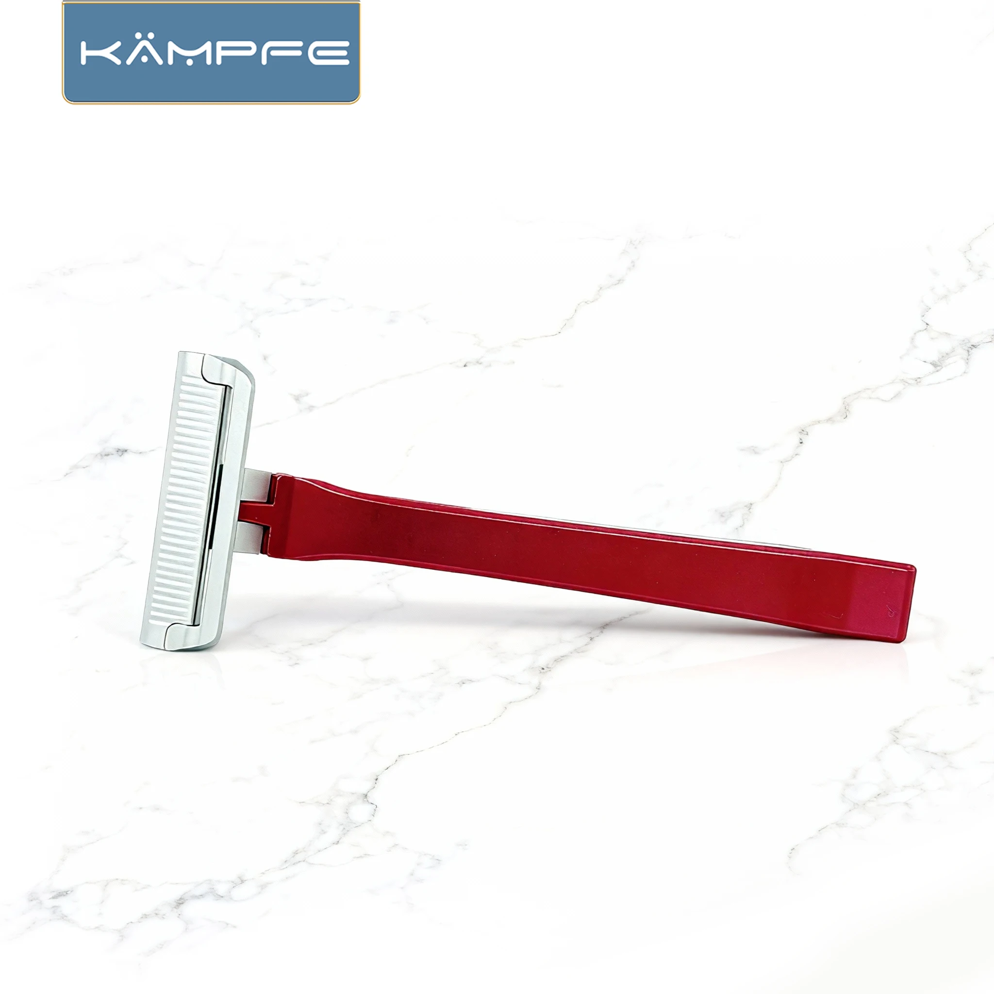 KAMPFE K25 Men's Safety Razor Single Edge Aluminum Mild Shaver with 5 Blades CNC Machined Gift for Fathers