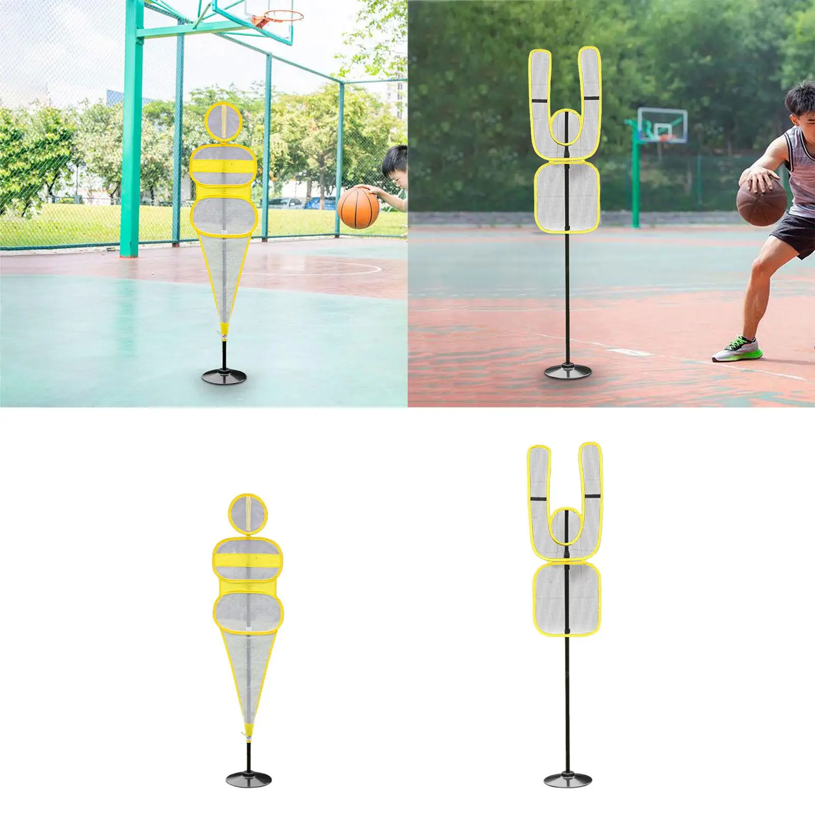 Basketball Training Equipment Obstacle Practice Dummy Height Adjustable Defense Wall for Soccer Football Basketball Jumpshots