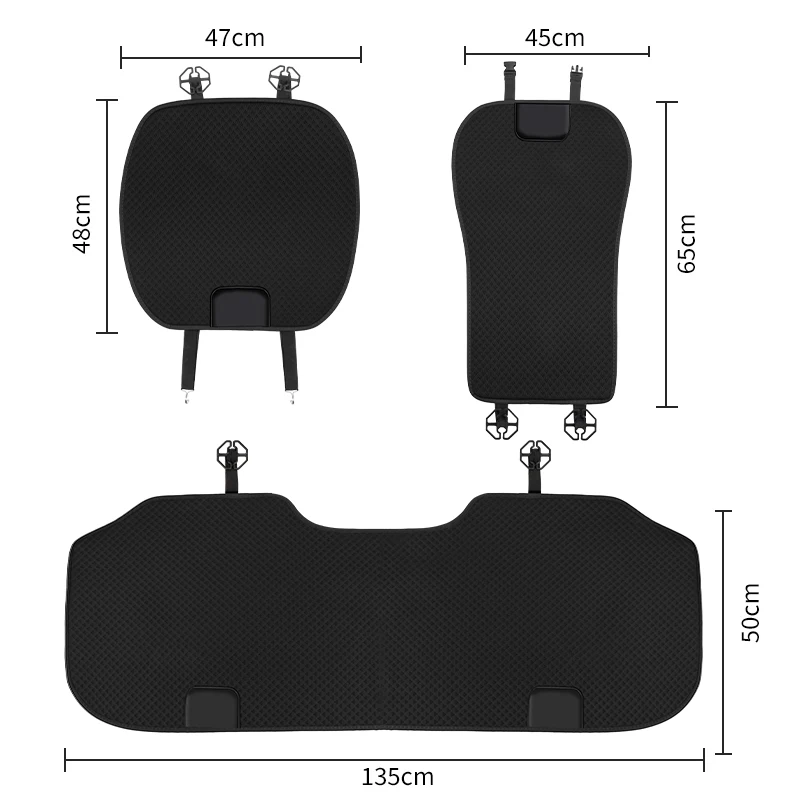 Car Ice Silk Seat Cover Front Rear Cushion Protector Pad For Lincoln MKZ MKX Aviator Navigator Continental MKC Voyager  Stickers view 5