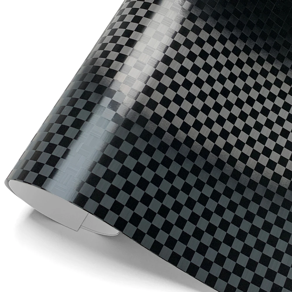 Motorcycle Decorative Stickers Plaid Pattern Carbon-breaking Films Waterproof Carbon Fiber Color-changing for Auto Accessories
