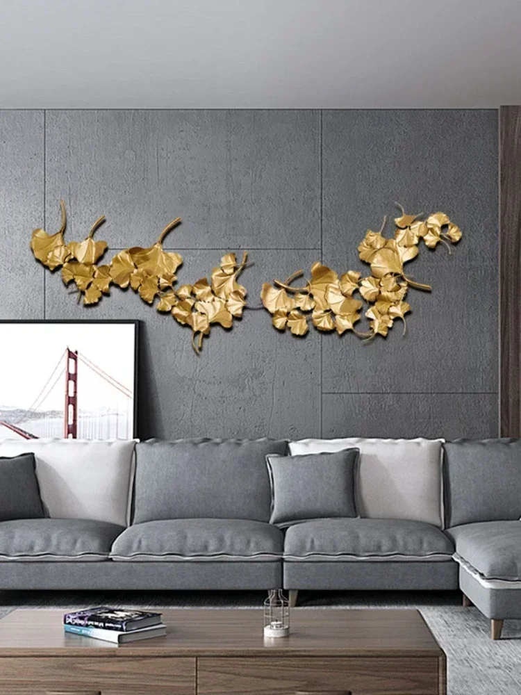 Ginkgo Leaf Wall Decoration Sofa Background Wall Living Room Study Wall Hanging Model Room Sales Office Hotel Pendant