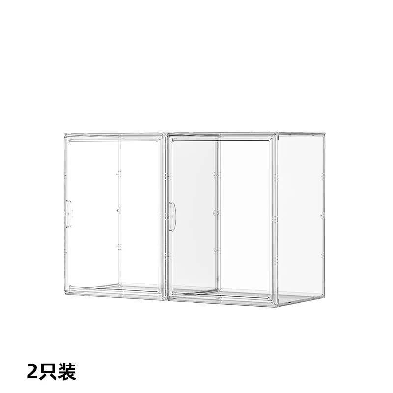 Storage transparent shoe box, acrylic dustproof grid wall display cabinet, layered shoes