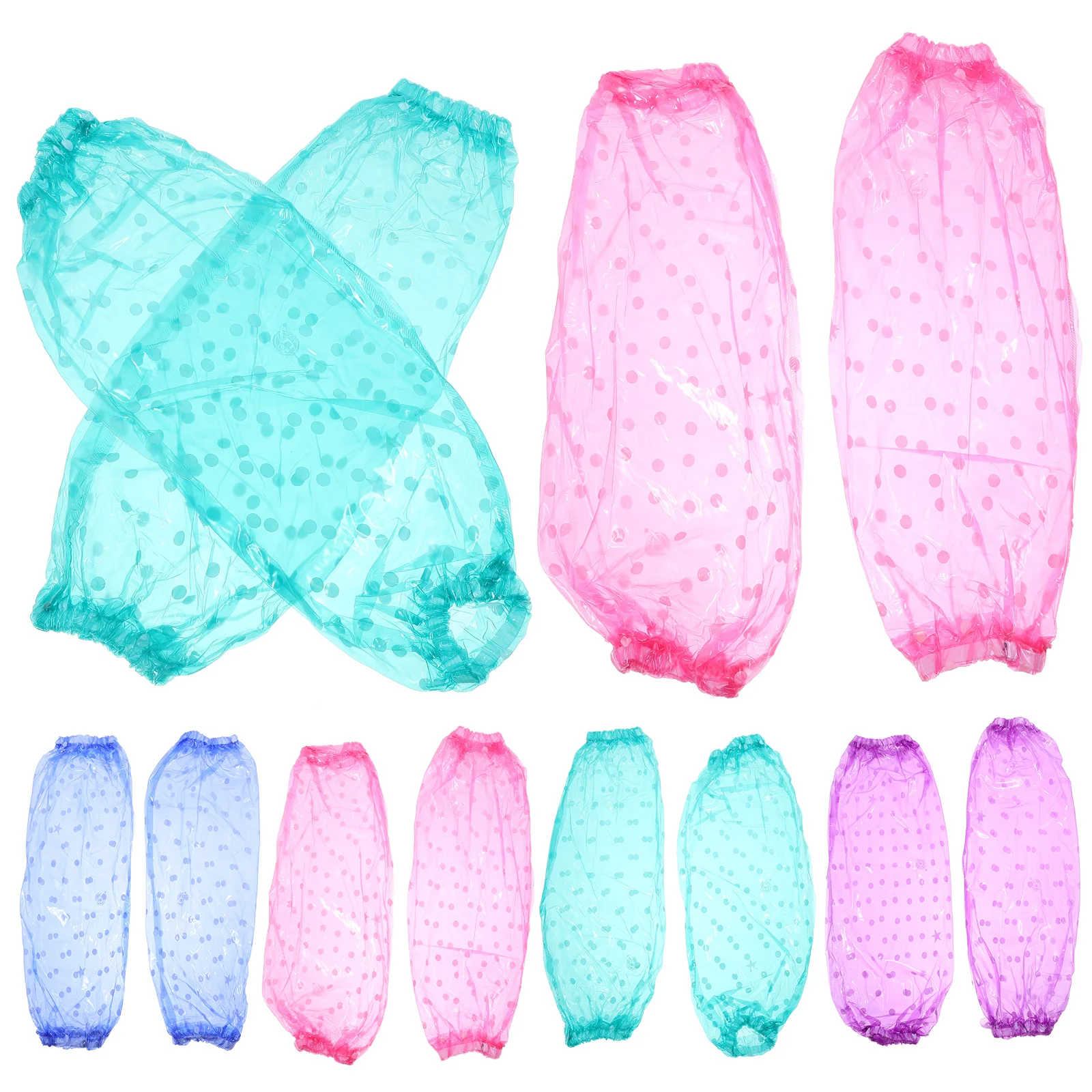 6 Pairs PVC Cleaning Oversleeve Waterproof Cleaning Oversleeve Oilproof Oversleeve Kitchen Cleaning Oversleeve