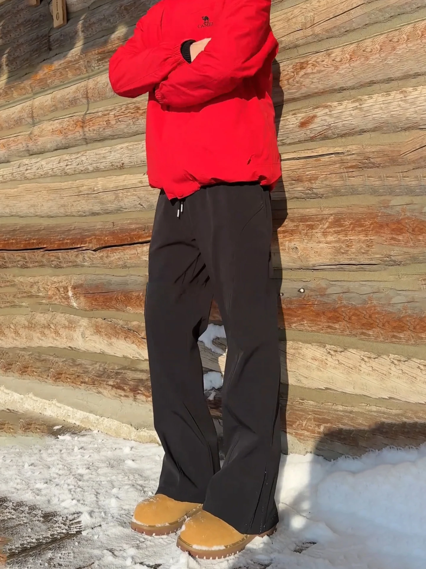 

American Style Fleece Lined Cargo Pants Men's Winter Straight Leg Zipper Pocket Casual Mountain Climbing Workwear Trousers