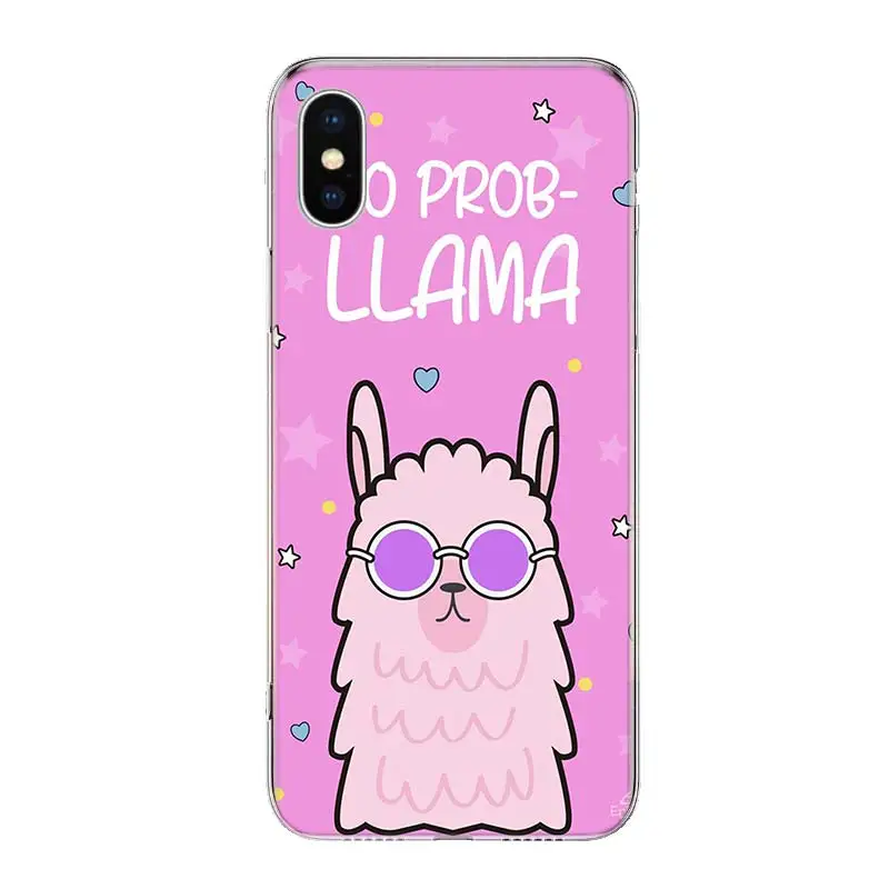 Kawaii Cute Llama Alpaca Animals Cartoon Phone Case For iPhone 16 15 14 Plus 12 13 Mini 11 Pro Max X Xs  8 7 SE + Soft Fundas Co