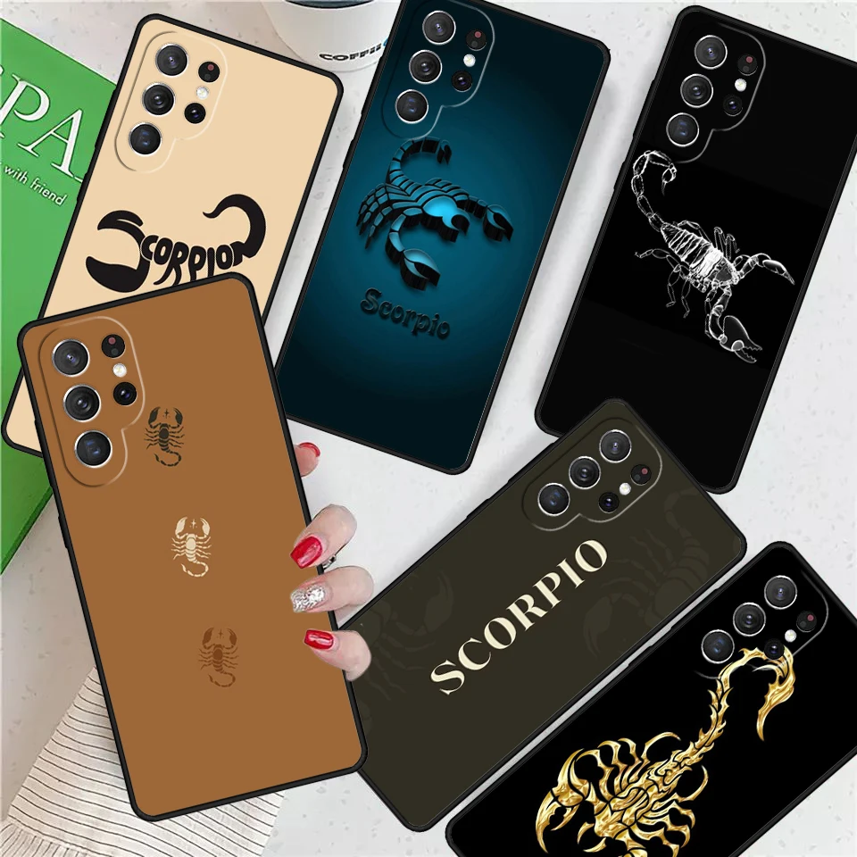 

Scorpio Scorpion animal For Samsung Galaxy S24 Ultra S21 S22 S8 S9 S10 5G Note 10 20 Plus FE S23 Phone case Cover Coque
