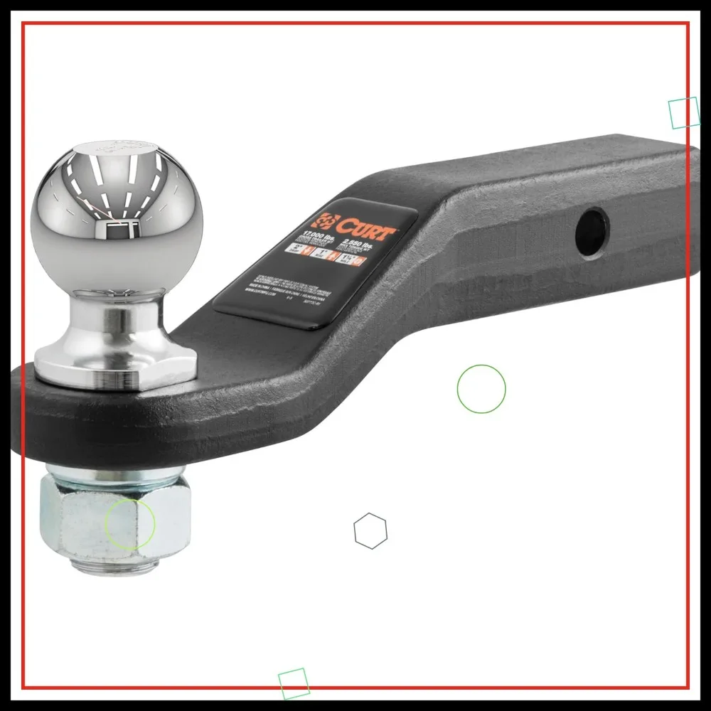 

Heavy-Duty Trailer Hitch Mount with 2-5/16-Inch Ball, Fits 2-Inch Receiver, 15,000 lbs Capacity