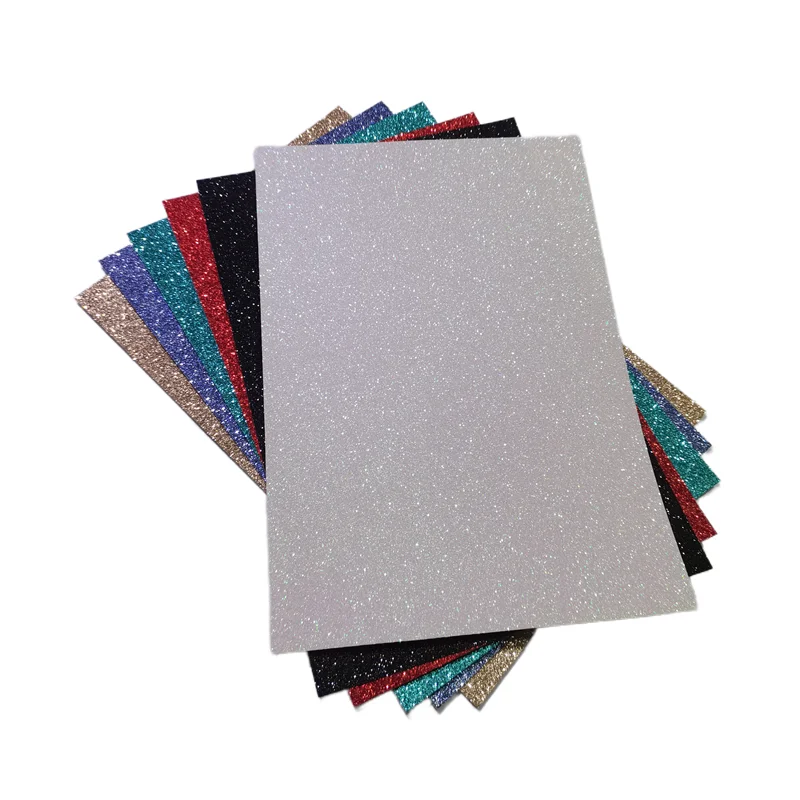 5 Sheets A4 Size 200Gsm Glitter Cardstock Paper,Glitter Paper For Diy Crafts,Cupcake Topper,Birthday And Wedding Party Decors