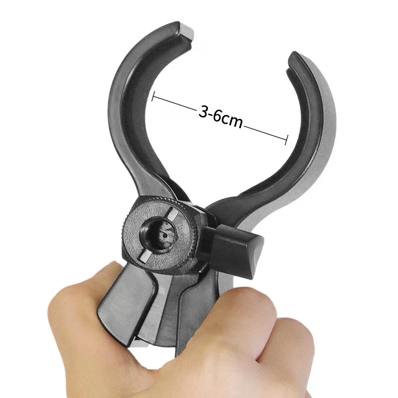 1pc Universal Large Microphone Handhold Clip Clamp Holder with 3/8 Adapter for 3-6CM Mic Microphone Mic Clamp Stand Holder