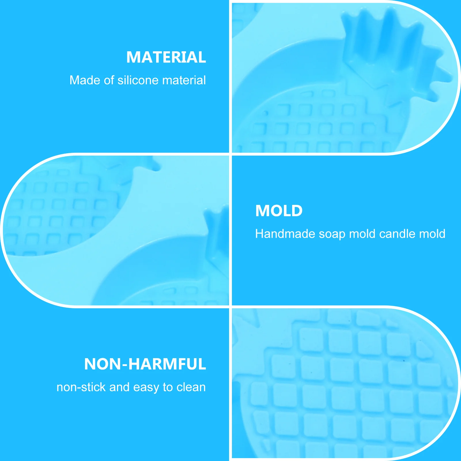 

1Pcs Silicone Pineapple Soap Mold for DIY Cake Jelly Chocolate Fondant Making Oven Safe Nonstick Reusable Craft Baking Mould