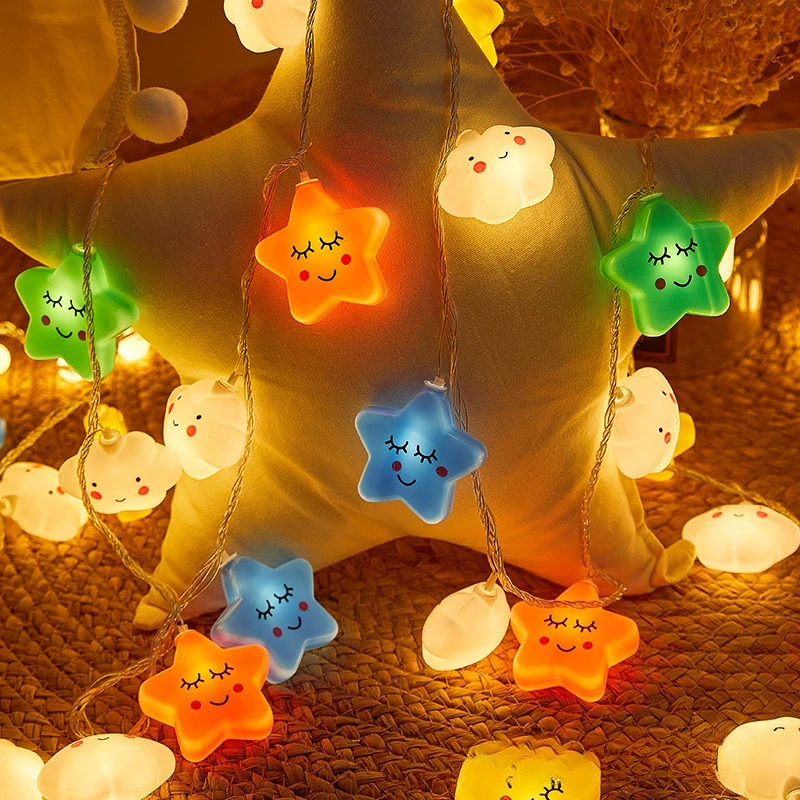 New LED Colorful Star Light String USB Living Room Outdoor Garden Camping Wedding Christmas Party Decoration Atmosphere Light